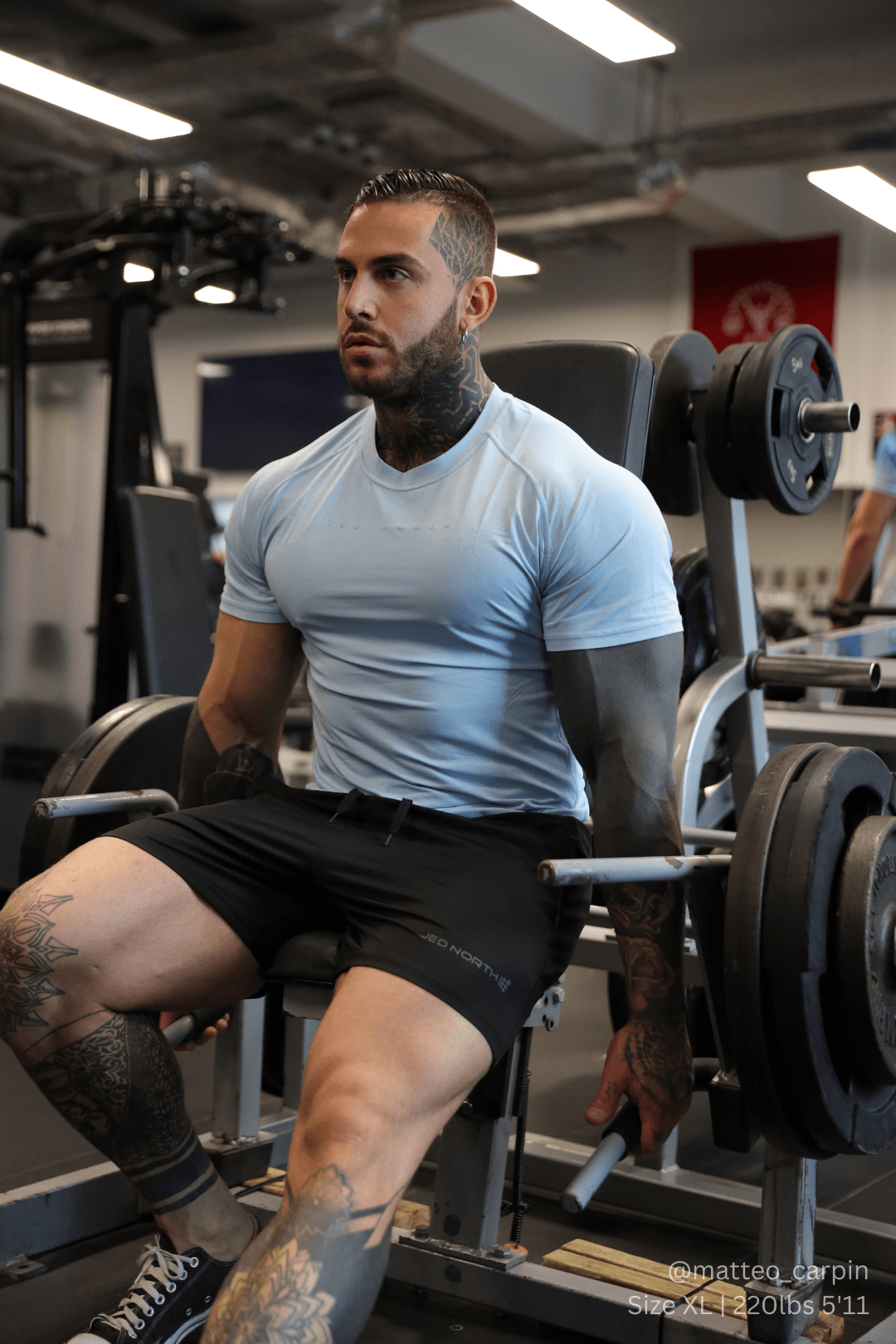 Jed North Agile Kurzarm-Trainingsshirt für Herren - Arktikblau
