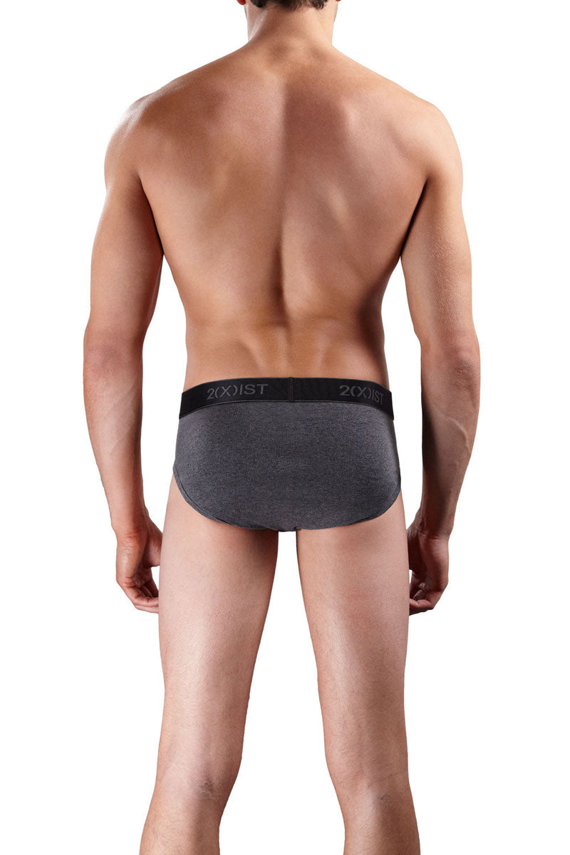 2(x)ist [3er Pack] Cotton Contour Pouch Brief Unterwäsche Schwarz/Anthrazit/Rot 3102030303 Größe S