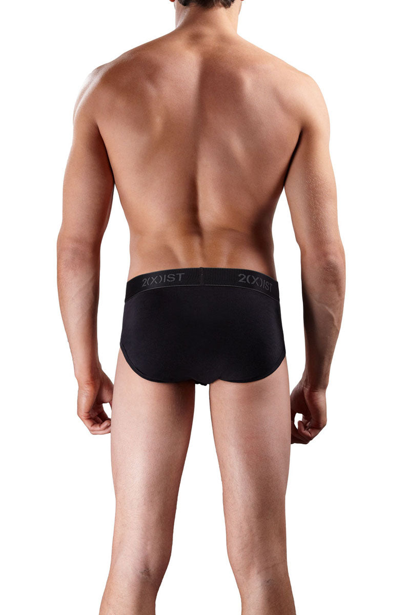 2(x)ist [3 Pack] Cotton Contour Pouch Brief Underwear Black/Charcoal/Red 3102030303 Size S