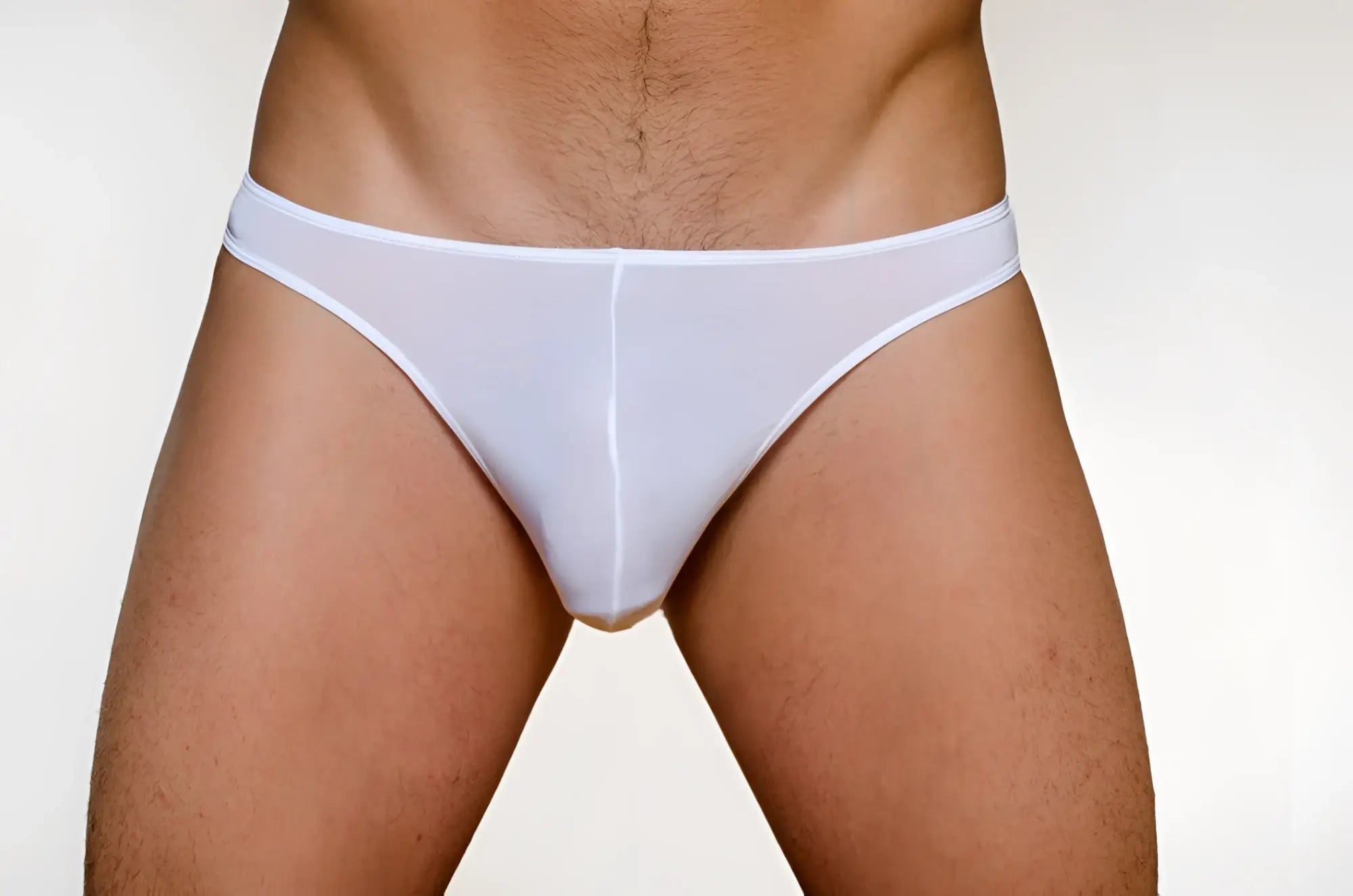 White sheer mesh briefs from 3 pack pride metro thong set showing delicate breathable fabric design