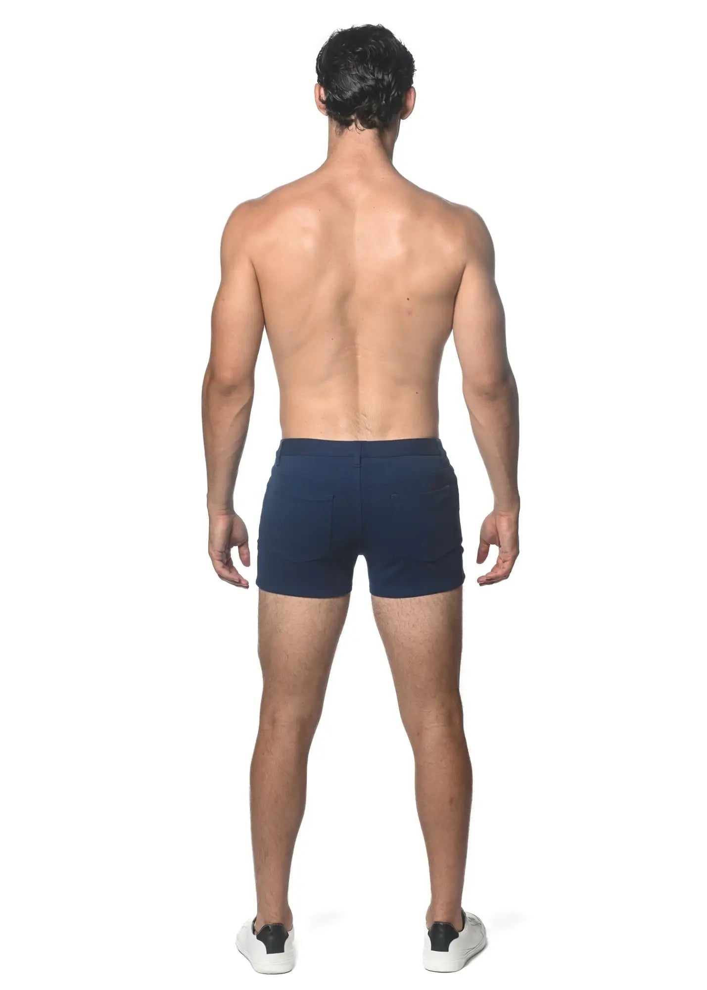 Navy blue 3 inch stretch knit short briefs made from soft stretch fabric for comfortable everyday wear