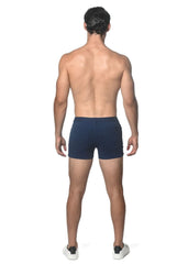 Navy blue 3 inch stretch knit short briefs made from soft stretch fabric for comfortable everyday wear