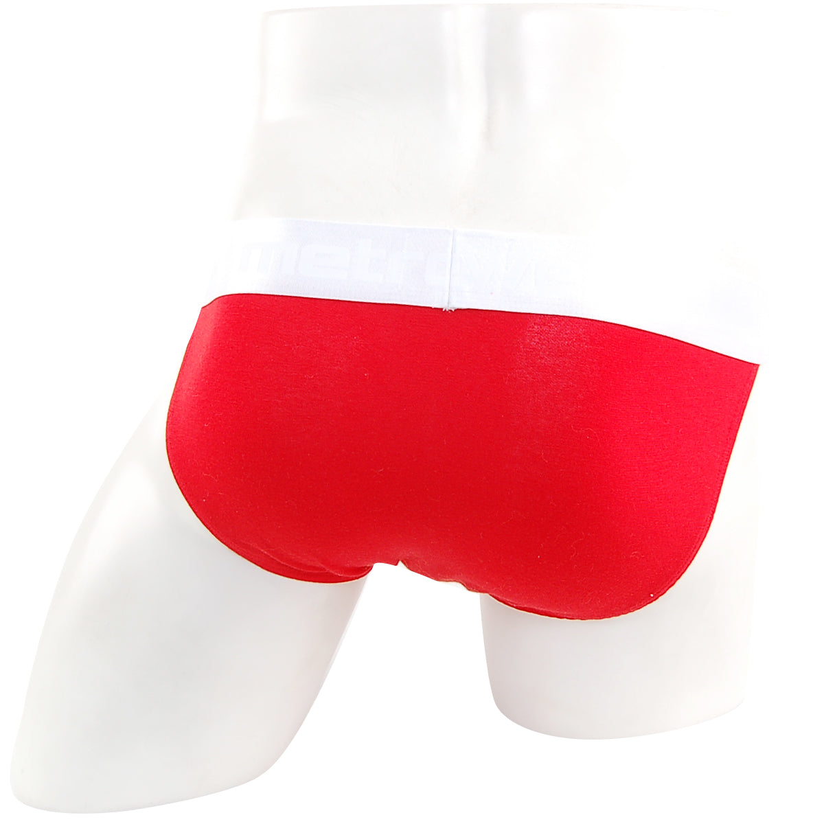 Red briefs with a white waistband from MetroMaleWear Asian bikini 3PACK 3004-3PK in comfortable fabric