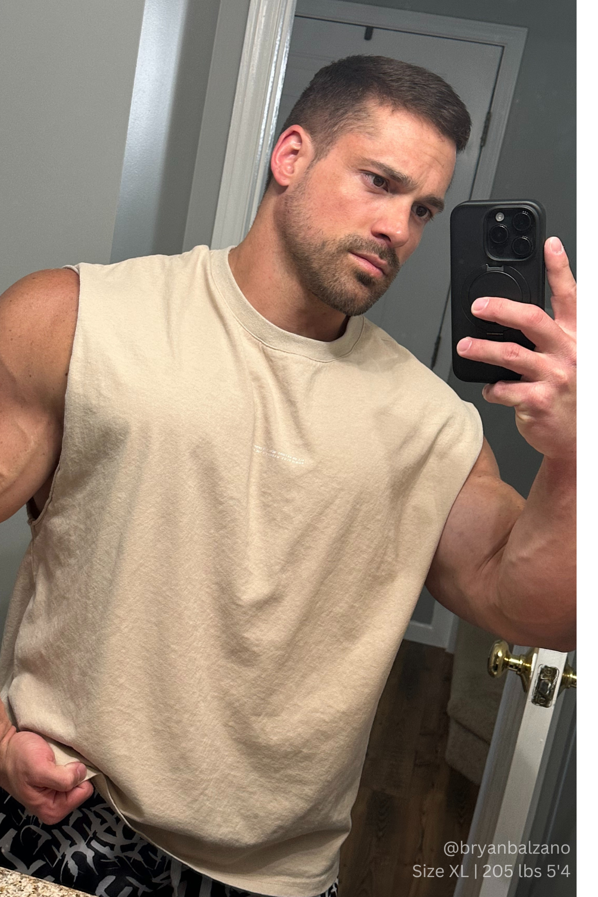 Jed North Herren Box Cut Muscle-Shirt - Hellkhaki
