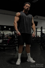 Jed North Herren Box Cut Muscle-Shirt - Schwarz