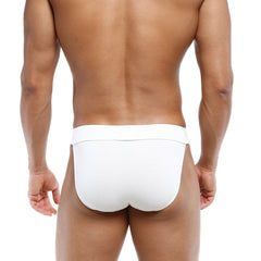 White briefs metro male wear deseo bikini white 3304-00 with smooth form fitting design in soft fabric