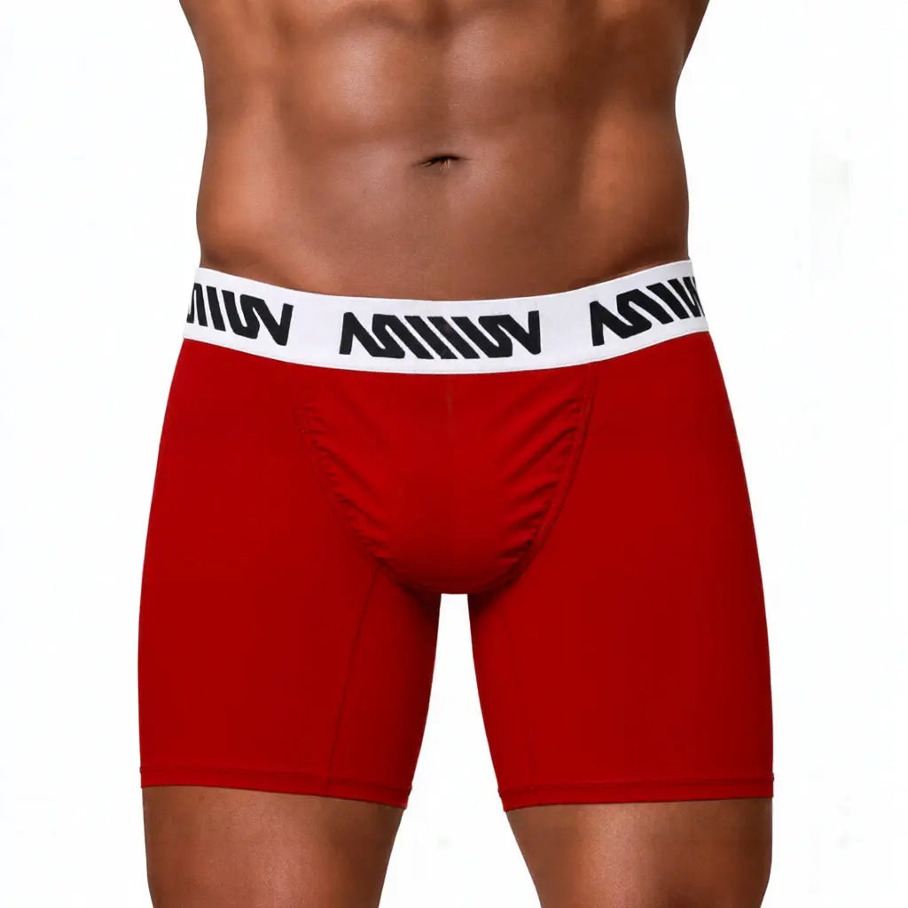 MetroMaleWear (M2W) Men's Gavio Boxer Brief Red 3515-54