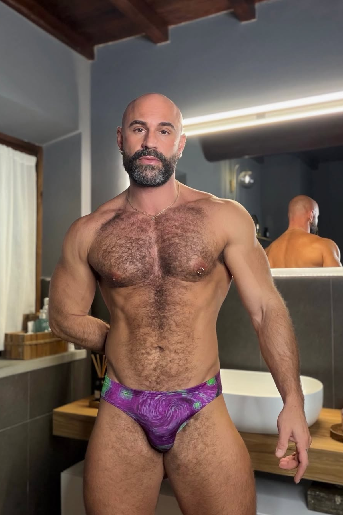 JJ Malibu Men's Wet-N-Wild Swim Briefs - Spooky Night