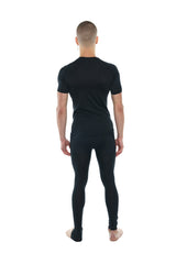 T-shirt raglan à col rond de créateur (noir carbone)