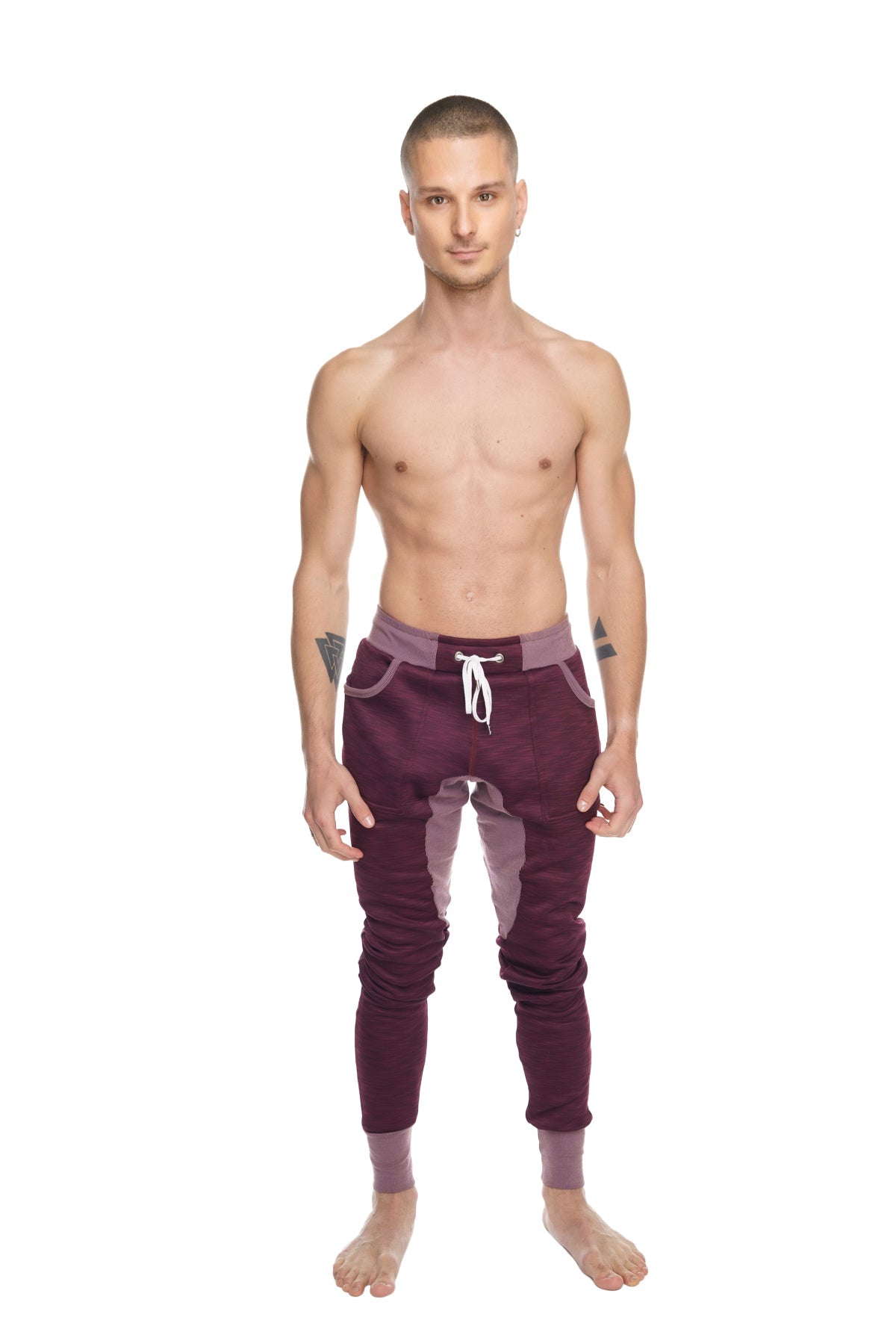 **Édition Hiver** Pantalon de jogging et de yoga long à revers en polaire Performance-Luxe (Violet prune)