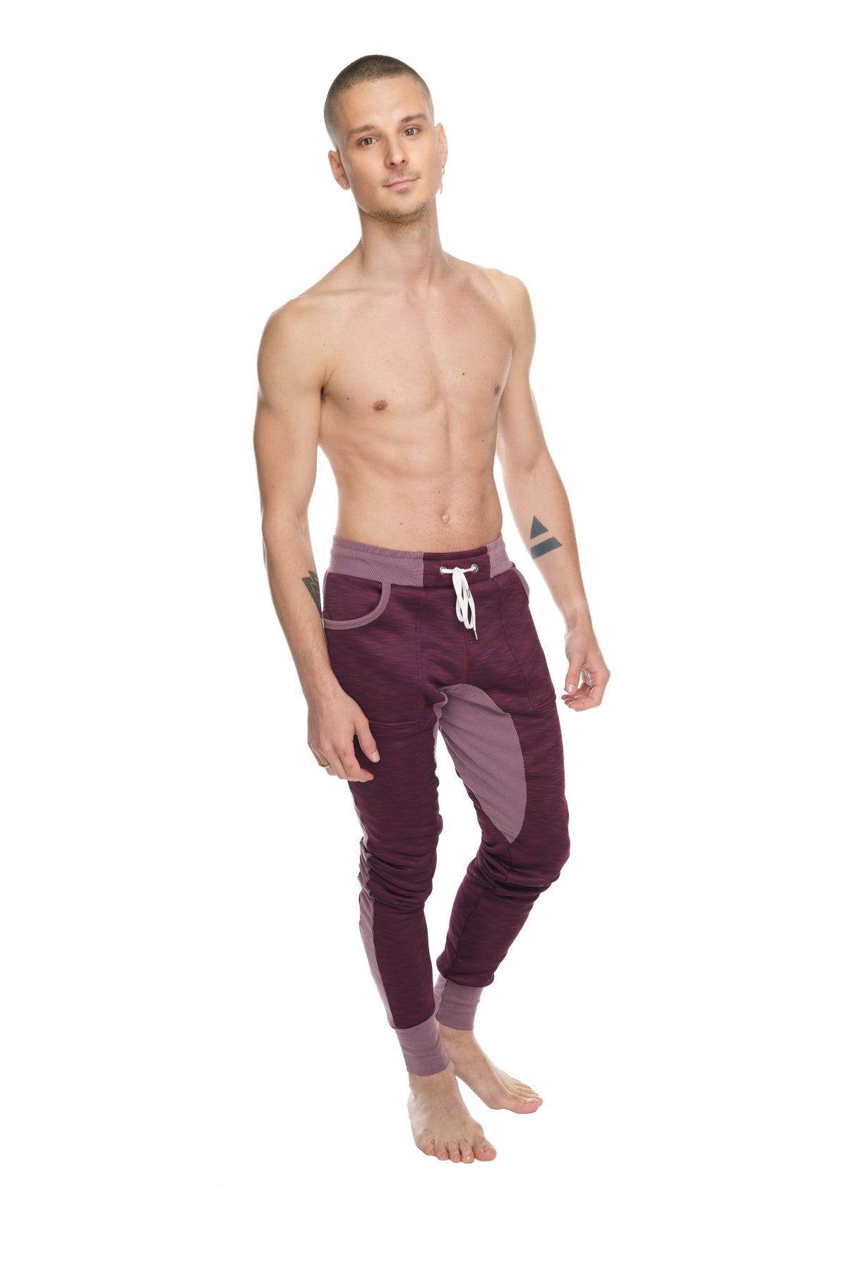 **Édition Hiver** Pantalon de jogging et de yoga long à revers en polaire Performance-Luxe (Violet prune)
