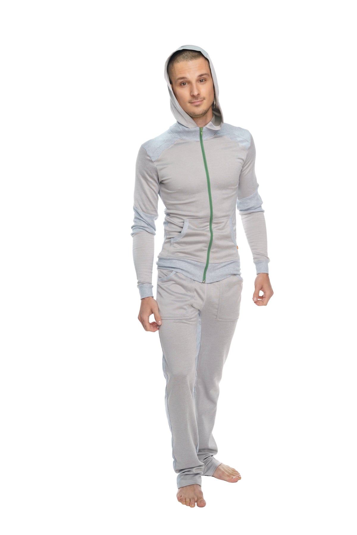 **Collection Hiver** Pantalon de survêtement mi-lourd en polaire luxueuse performante (Gris acier inoxydable)