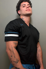 JJ Malibu Herren JJ Varsity V-Ausschnitt Trikot - Schwarz