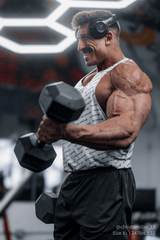 Jed North Herren Graphic Muscle Stringer - Graues JN-Logo