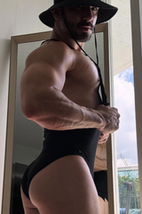 JJ Malibu Herren Wrestle Me Bodysuit - Midnight