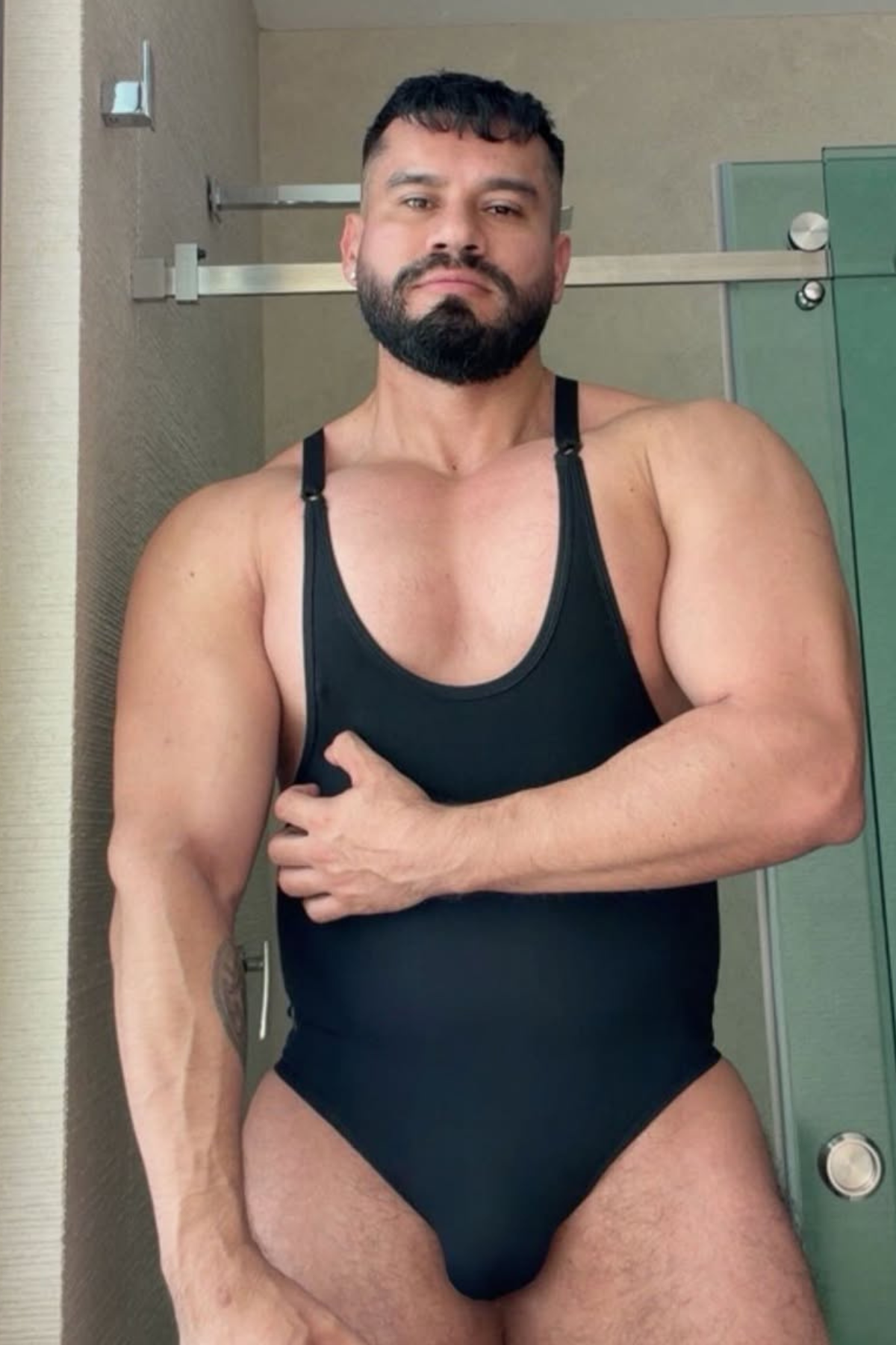 JJ Malibu Herren Wrestle Me Bodysuit - Midnight