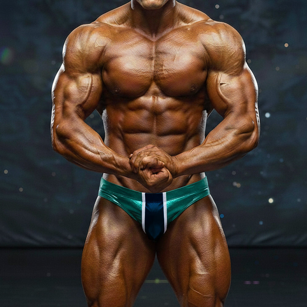 MetroMaleWear MetroMuscleWear Competition Suit Green 4974-07