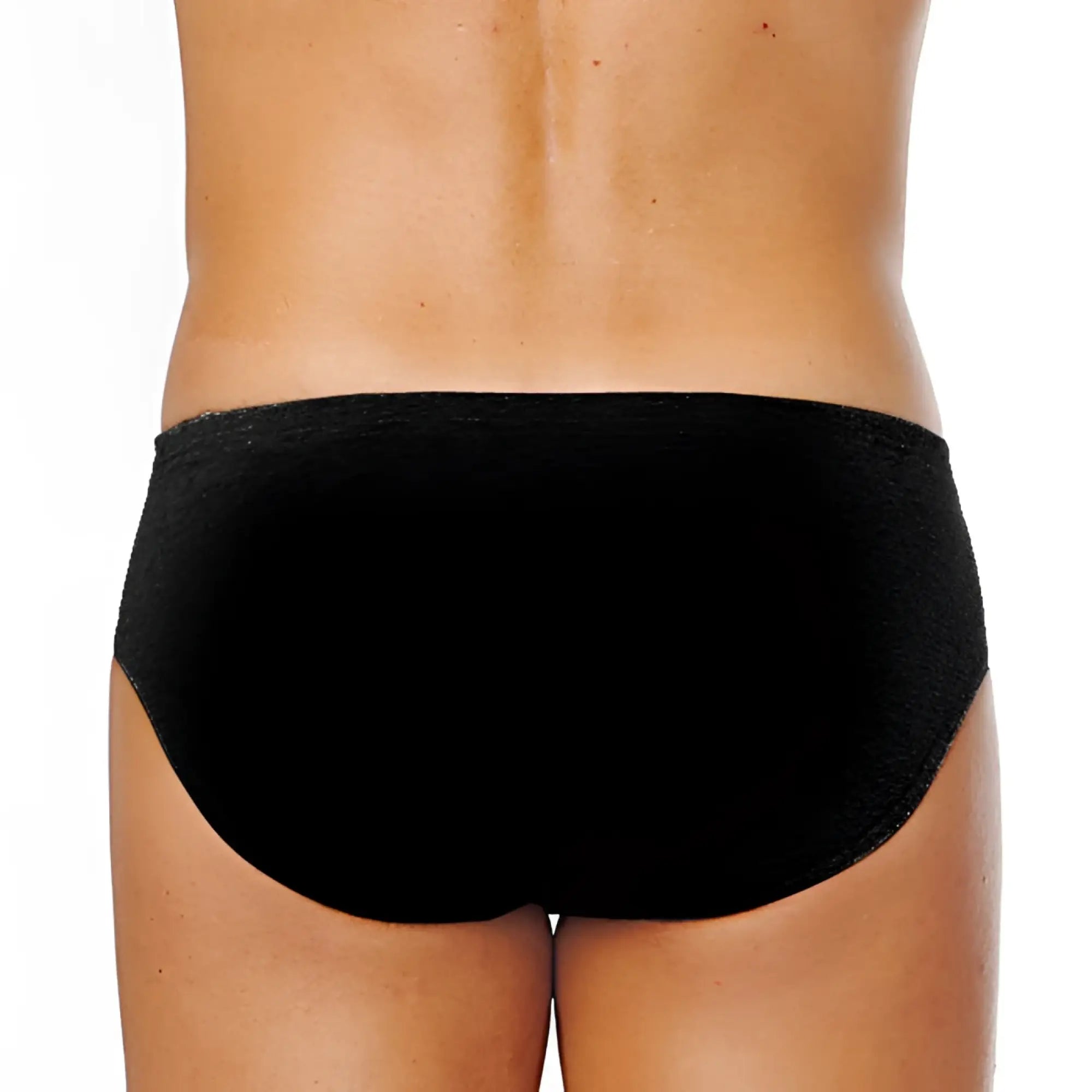 Black briefs with smooth seamless design from papi assorted conventional low rise brief underwear 5 pack size m