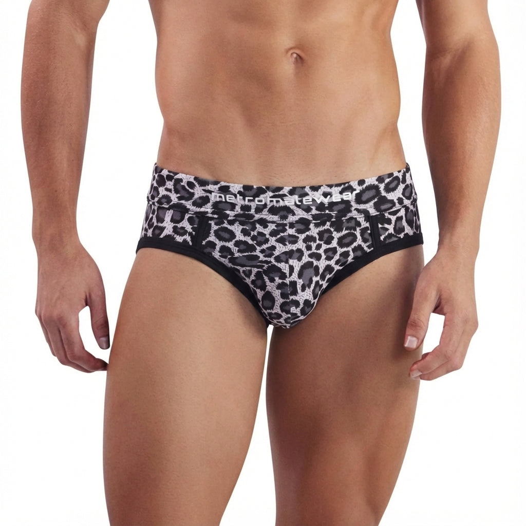 MetroMaleWear Limited Edition Animal Brief Black 5203-66