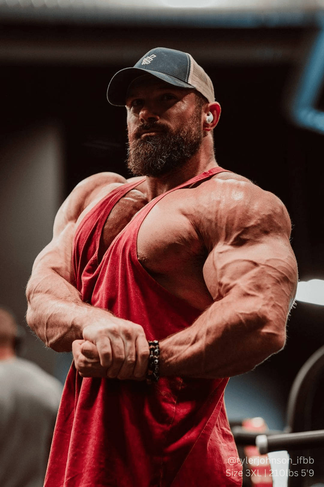 Jed North Herren Retro Washed Bodybuilding Stringer - Karmesinrot