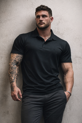 Jed North Men's Fast-Dry Polo T-Shirt - Black