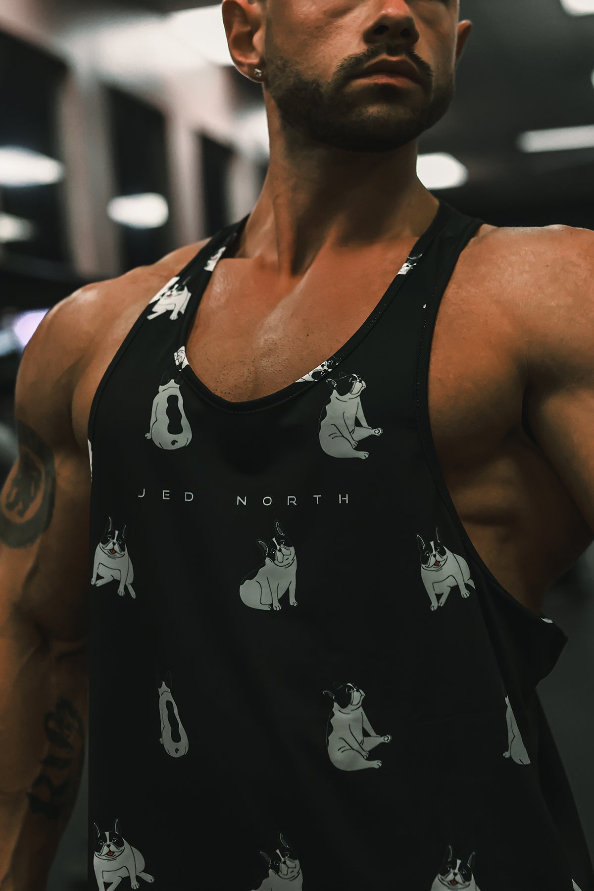 Jed North Herren Muscle-Stringer mit Grafik - Bulldogs