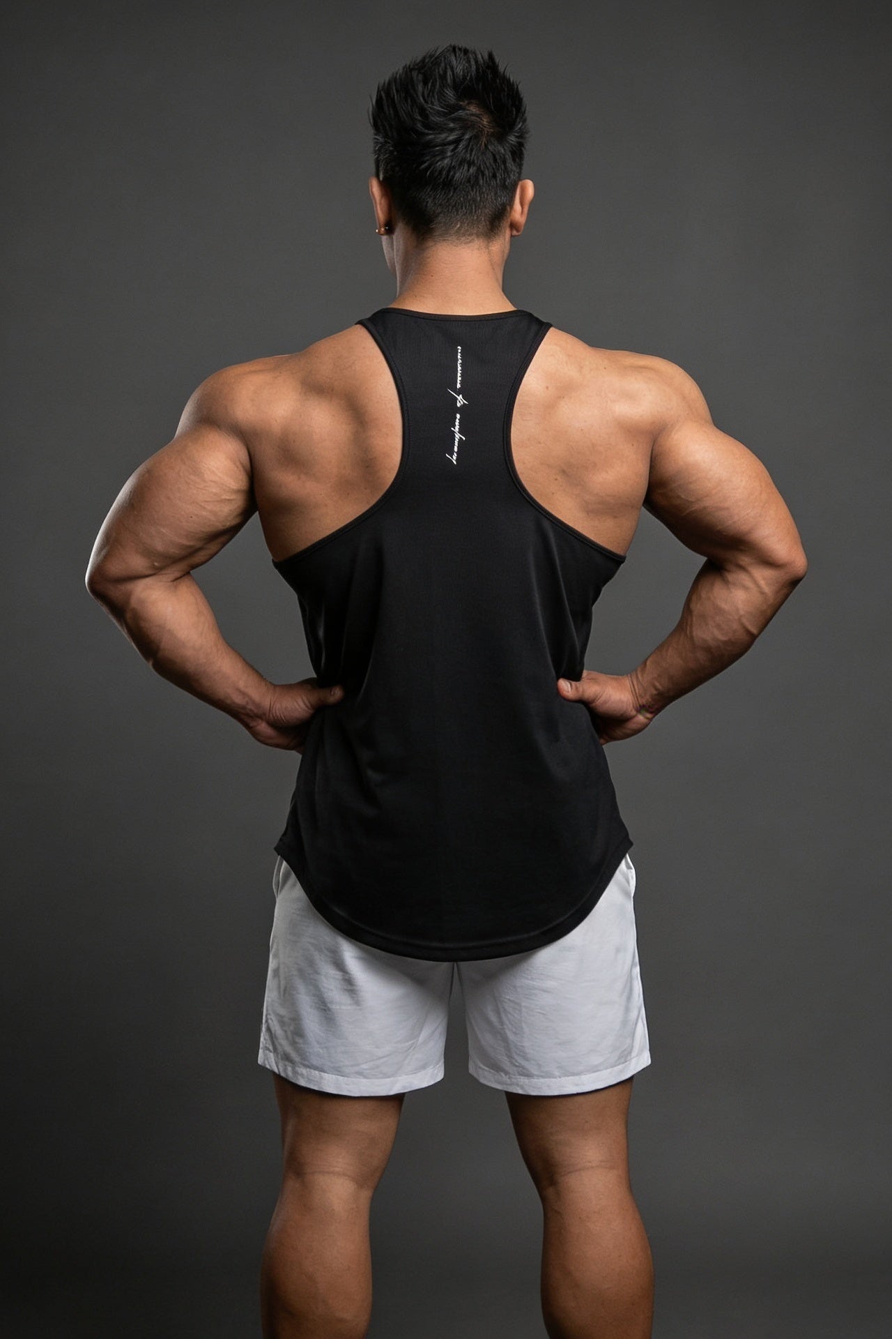 Jed North Herren Fast-Dry Bodybuilding Workout Stringer - Schwarz