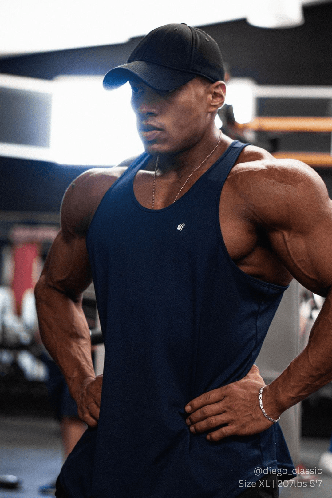 Débardeur de musculation à séchage rapide pour homme Jed North - Bleu marine minuit