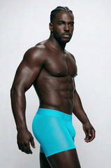 Adonis by Kyhry Men's Lagoon Blue Sheer Boxer Brief