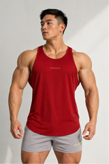 Jed North Herren Fast-Dry Bodybuilding Workout Stringer - Kastanienbraun mit Kanada-Logo