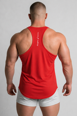 Jed North Herren Fast-Dry Bodybuilding Stringer - Karmesinrot