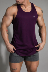 Jed North Herren Fast-Dry Bodybuilding Workout Stringer - Dunkellila