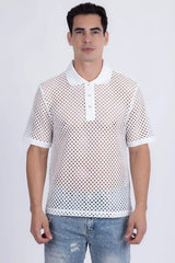 Barabas Men's Glintform Mesh Polo Shirt