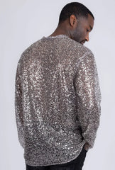 Chemise à manches longues à sequins Chella pour homme Barabas - Beige