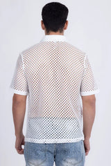 Barabas Men's Glintform Mesh Polo Shirt