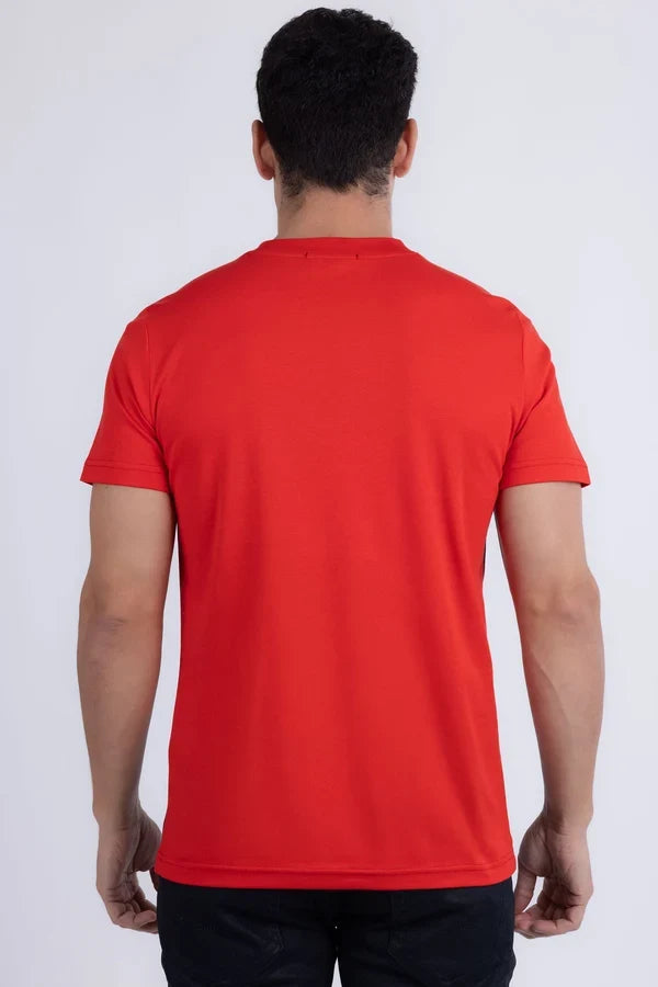 T-shirt pour homme Barabas Miami Classic Cars à strass - Rouge