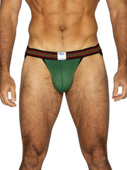 Green BIKE Athletic BAS305 performance mesh jockstrap for men.