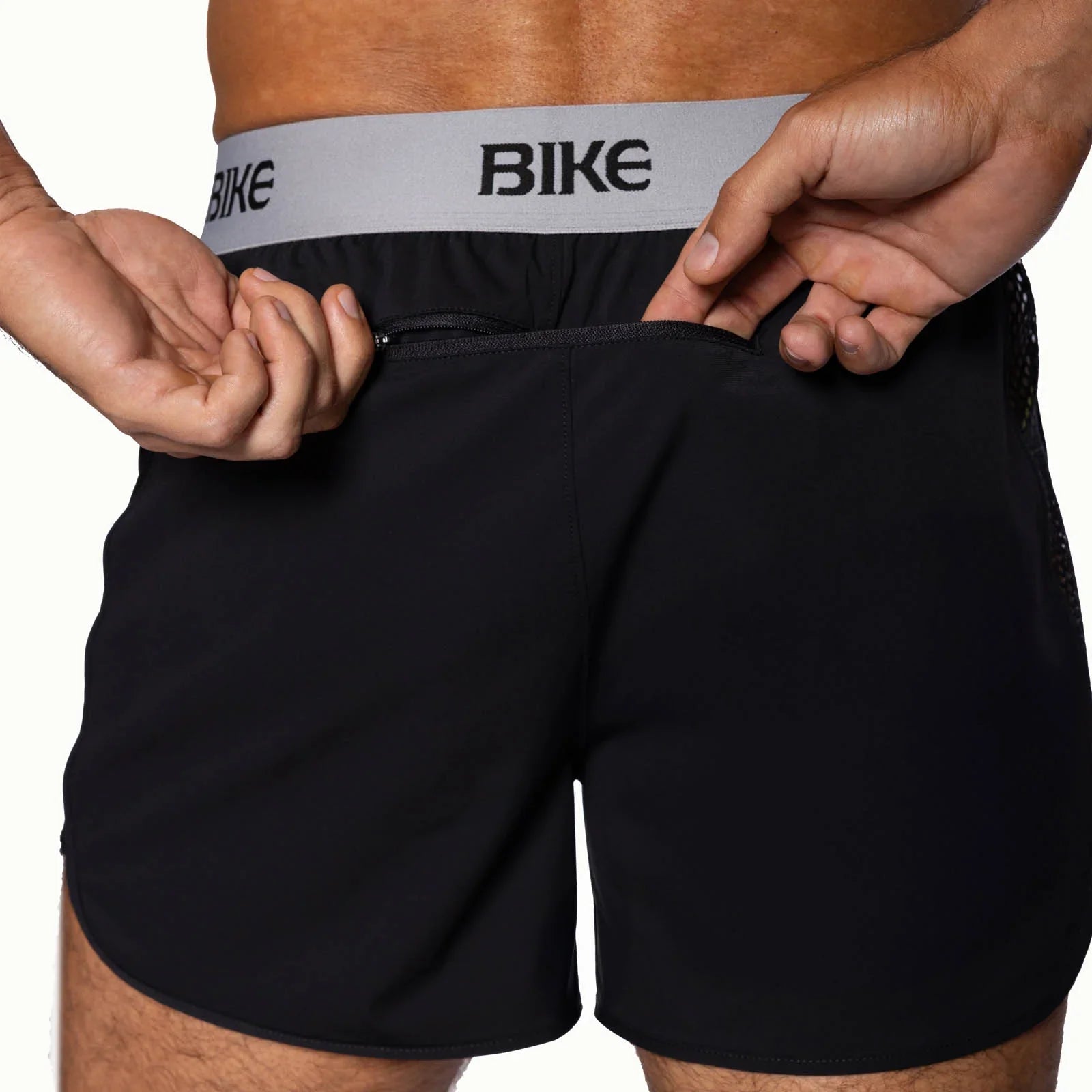 BIKE Athletic Peek-A-Boo Jock Short - Black