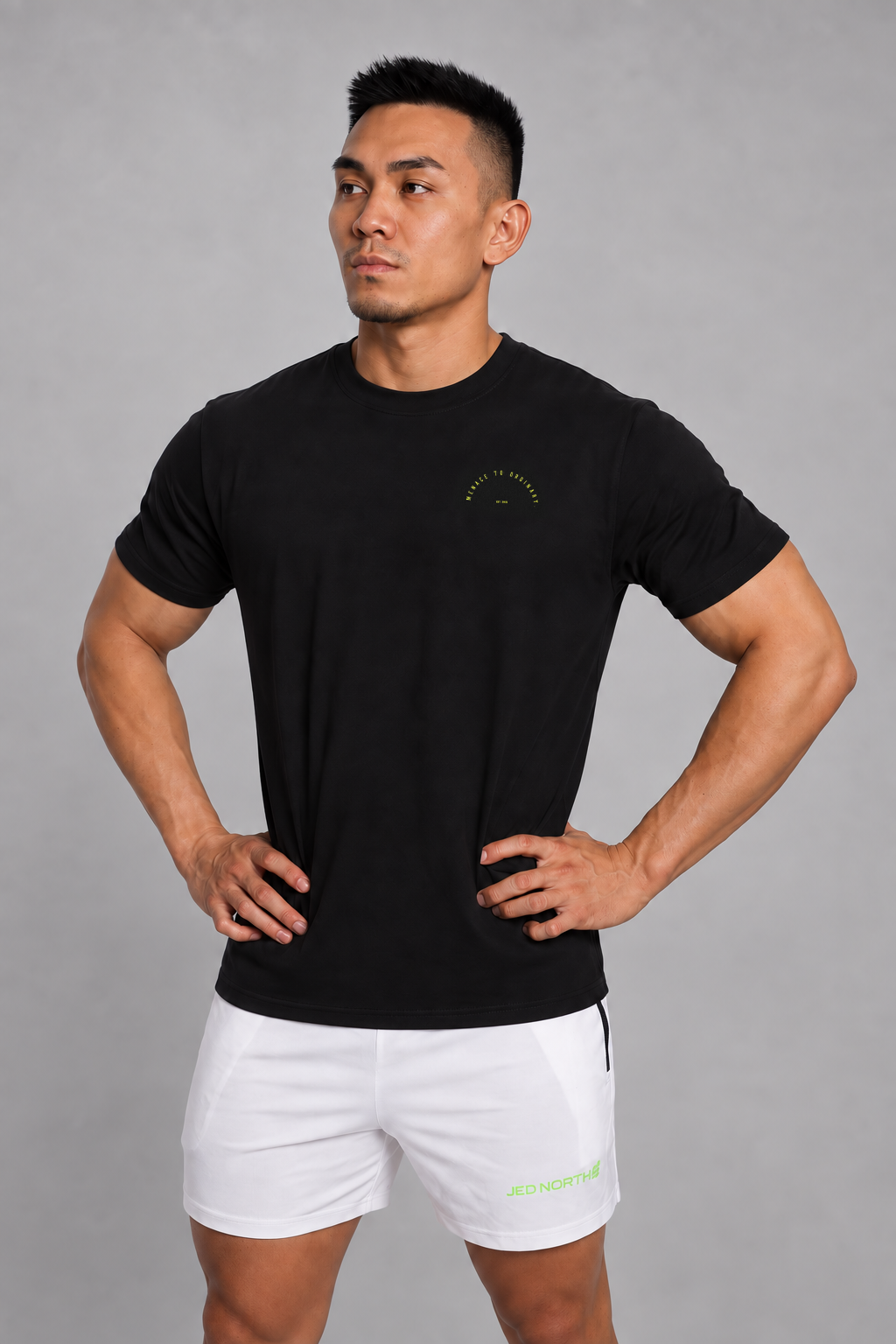 T-shirt basique Jed North pour hommes - Noir de jais