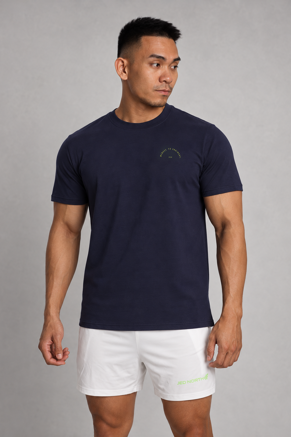 Jed North Herren Built Basics T-Shirt - Marineblau