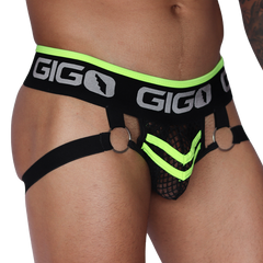 Boox Yellow Jockstrap front view by Gigo Underwear