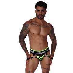 Boox Yellow Jockstrap on model by Gigo Underwear