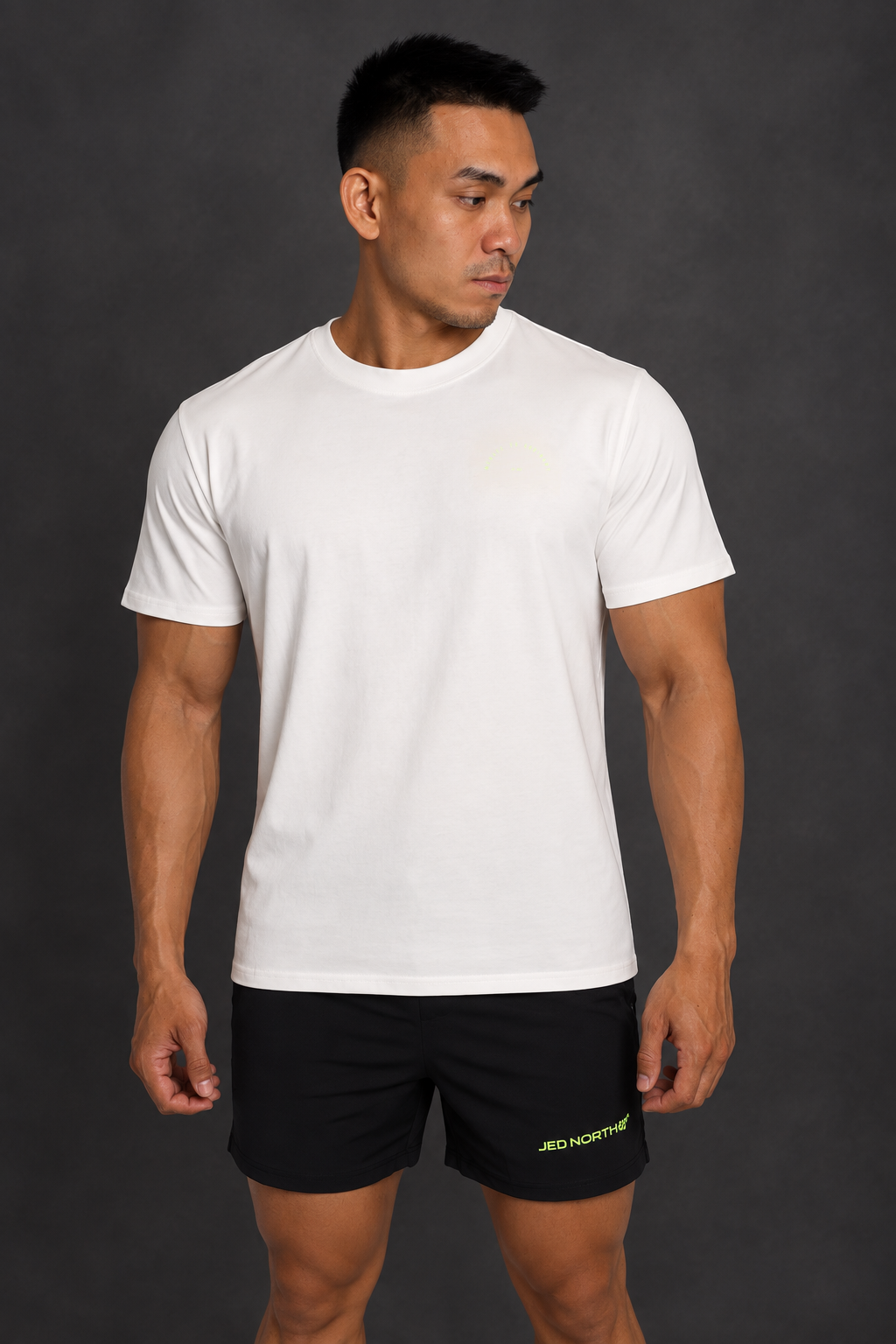 Jed North Herren Built Basics T-Shirt - Polarweiß