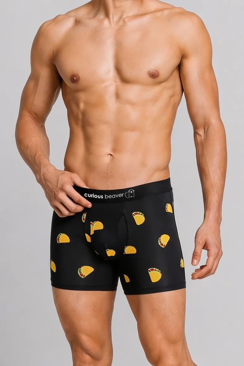 Caleçon boxer pour hommes Curious Beaver - Tacos