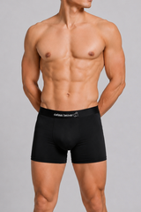 Curious Beaver Men's Soft Modal Boxer Briefs - Midnight Black