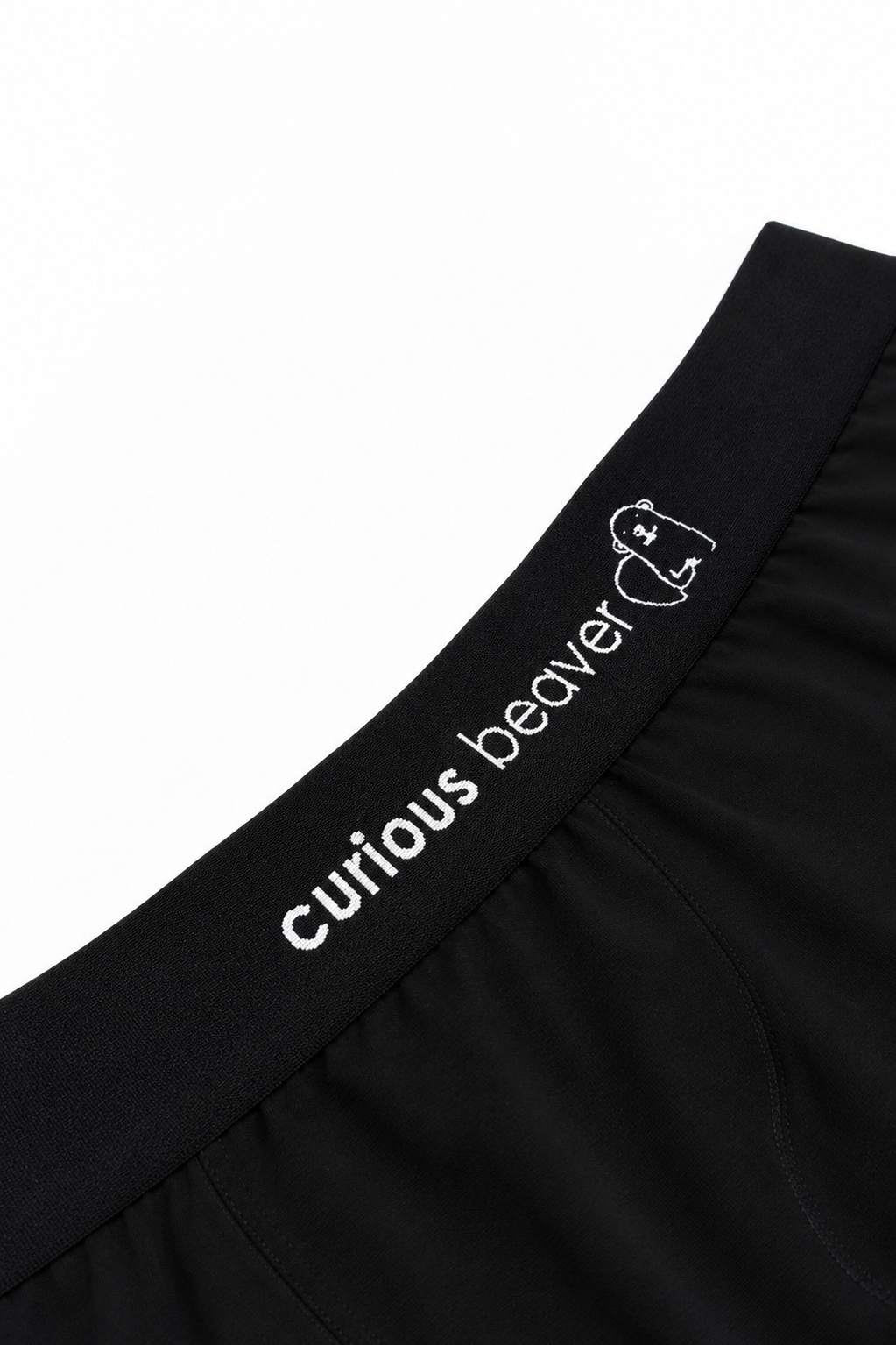 Curious Beaver Men's Soft Modal Boxer Briefs - Midnight Black