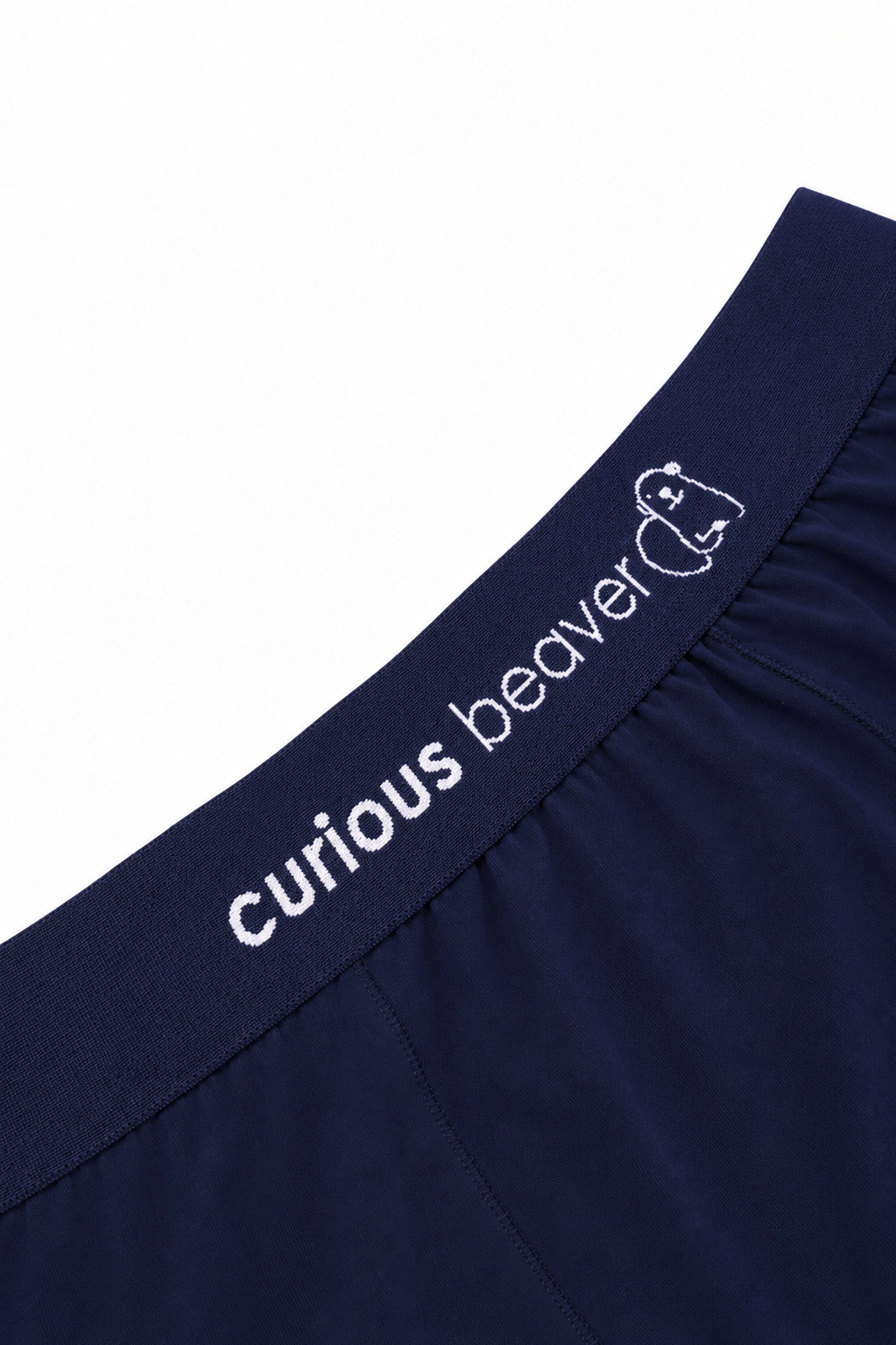 Curious Beaver Men's Soft Modal Boxer Briefs - Navy