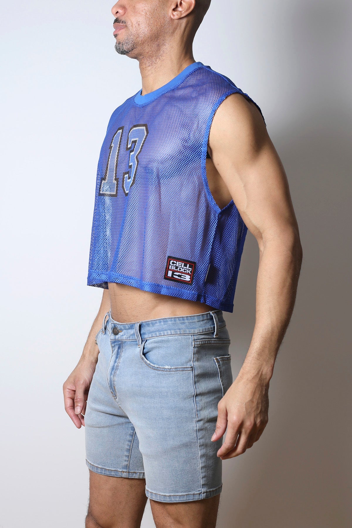 CellBlock 13 Field Goal 13 Mesh Muscle Tee - Blue