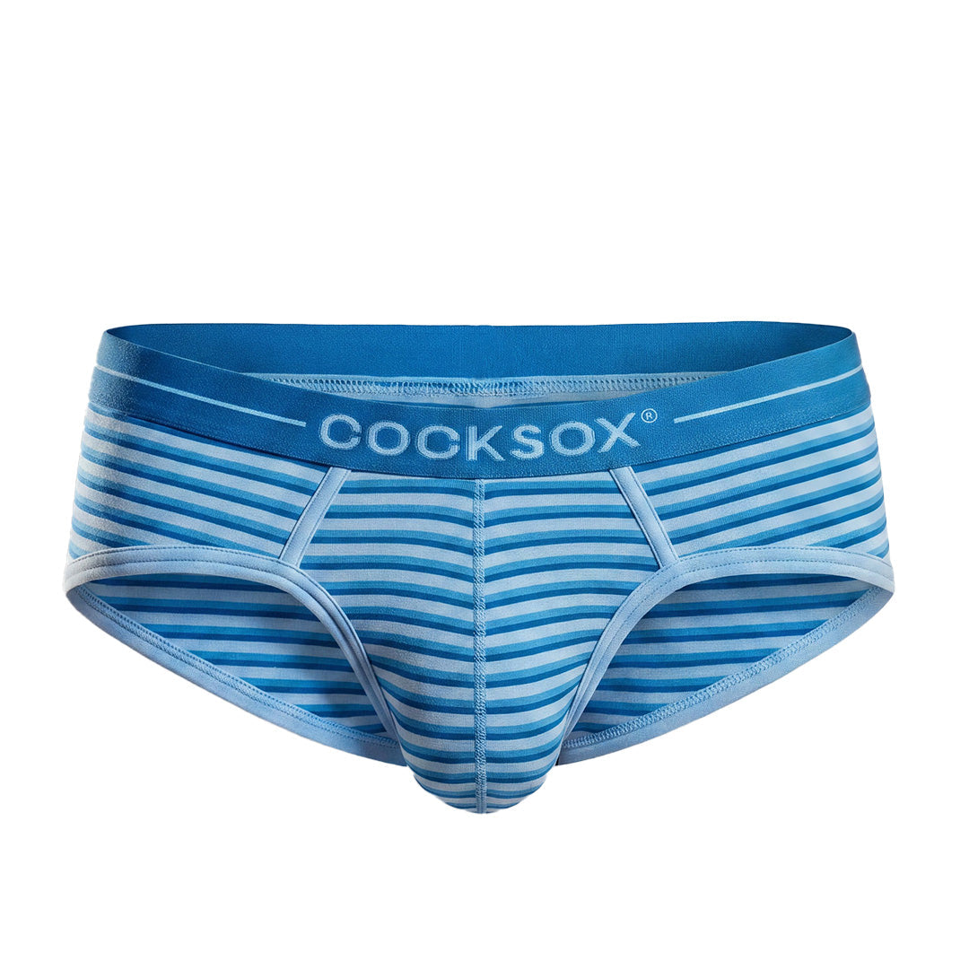 Cocksox CX76MD Slip de sport rayé en modal