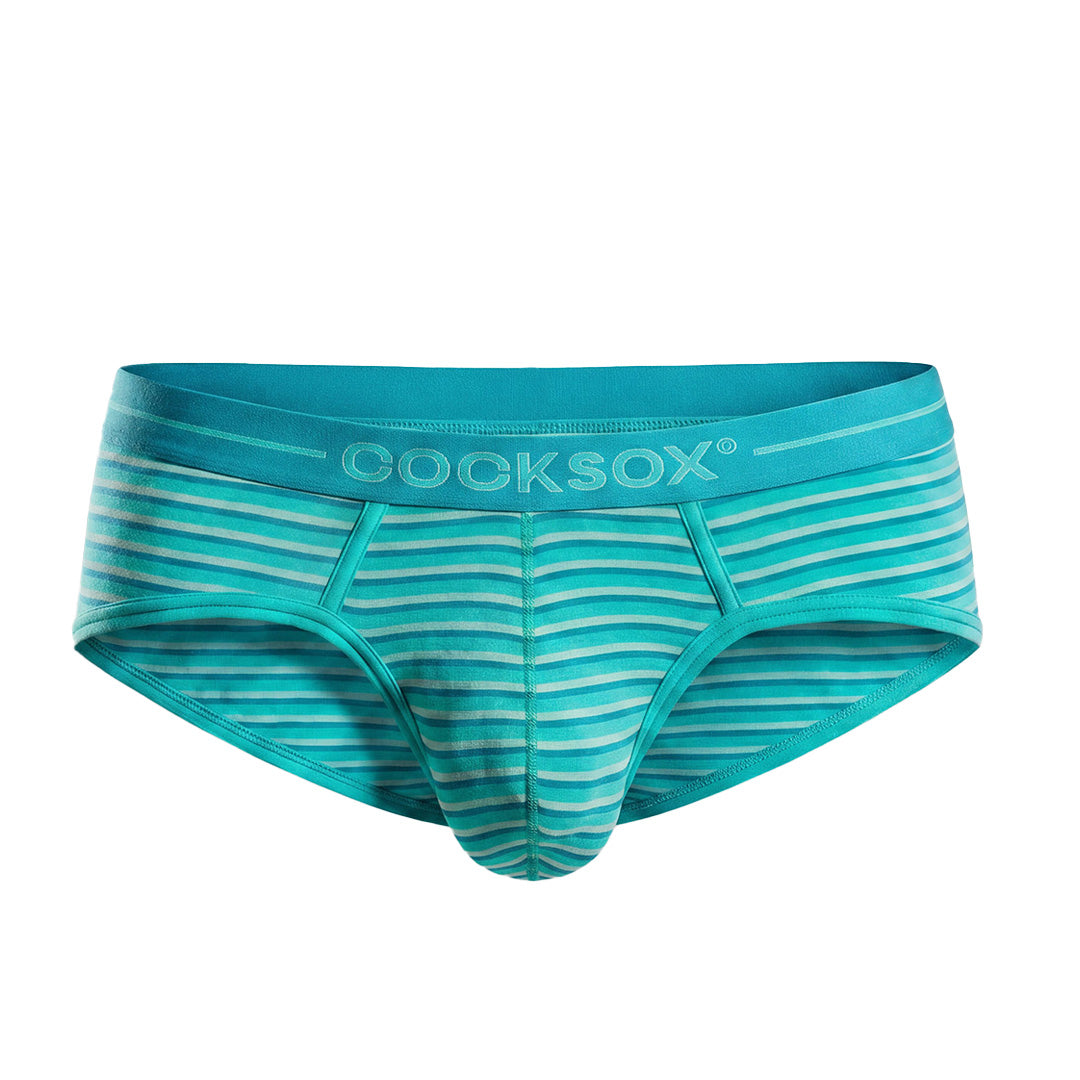 Cocksox CX76MD Slip de sport rayé en modal